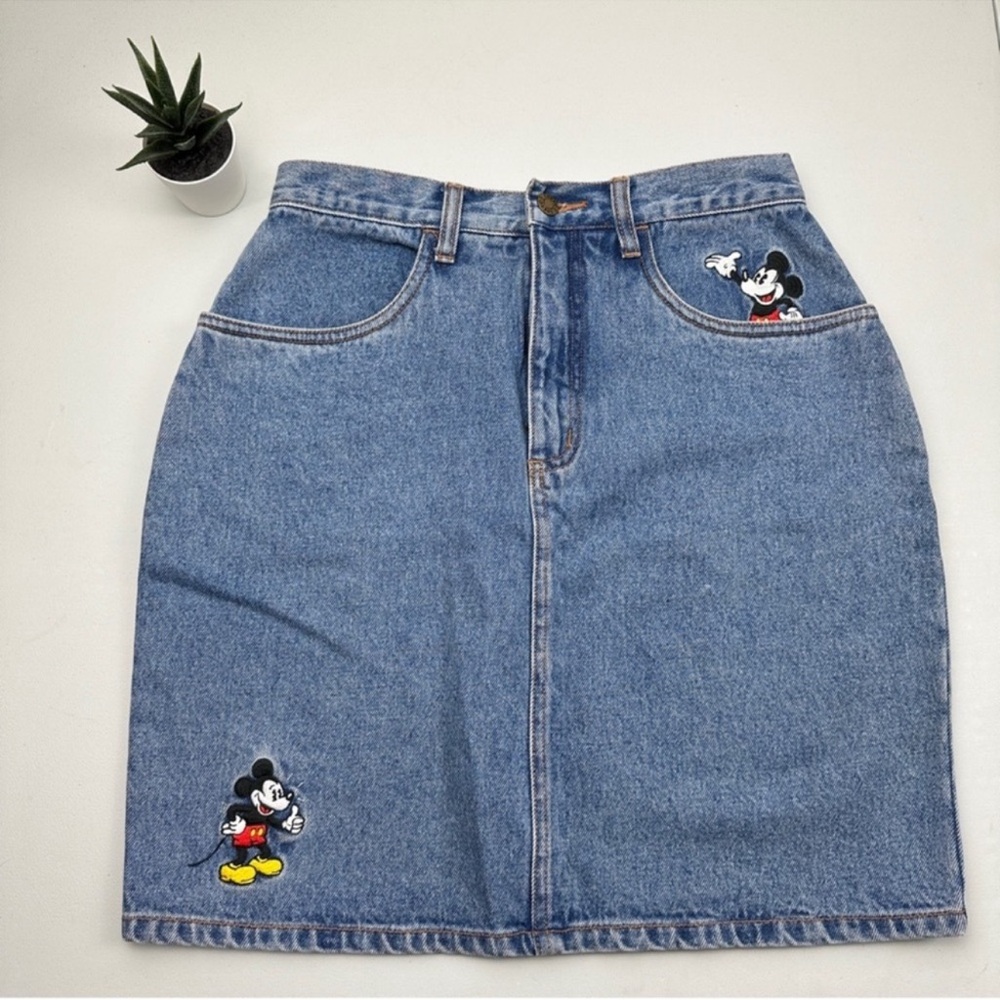 The Disney Store Vintage denim Mickey Mouse skirt